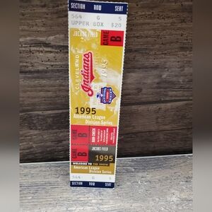1995 MLB A.L. Division Series GAME 2 TICKET Boston Red Sox Cleveland Indians